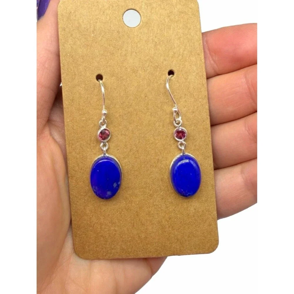 925 Sterling Silver genuine lapis